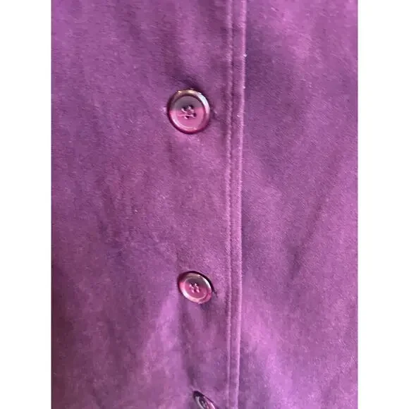 Vintage Briggs NY Womens Velvet Moleskin Button Blouse Jacket Size‎ L Grannycore - Picture 4 of 14